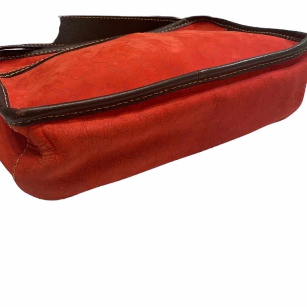 Tous Red Suede And Brown Leather Bag - Picture 7 of 15